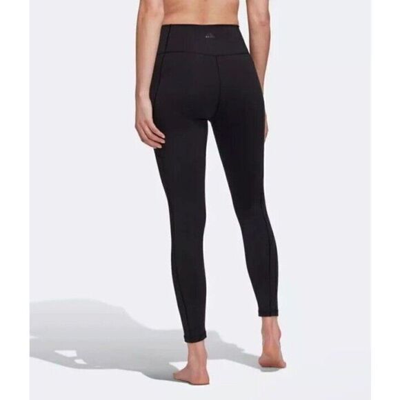 ADIDAS Women's Sz XSmall YOGA Studio 7/8 High-Rise Tight Leggings NWT Black - Picture 8 of 14